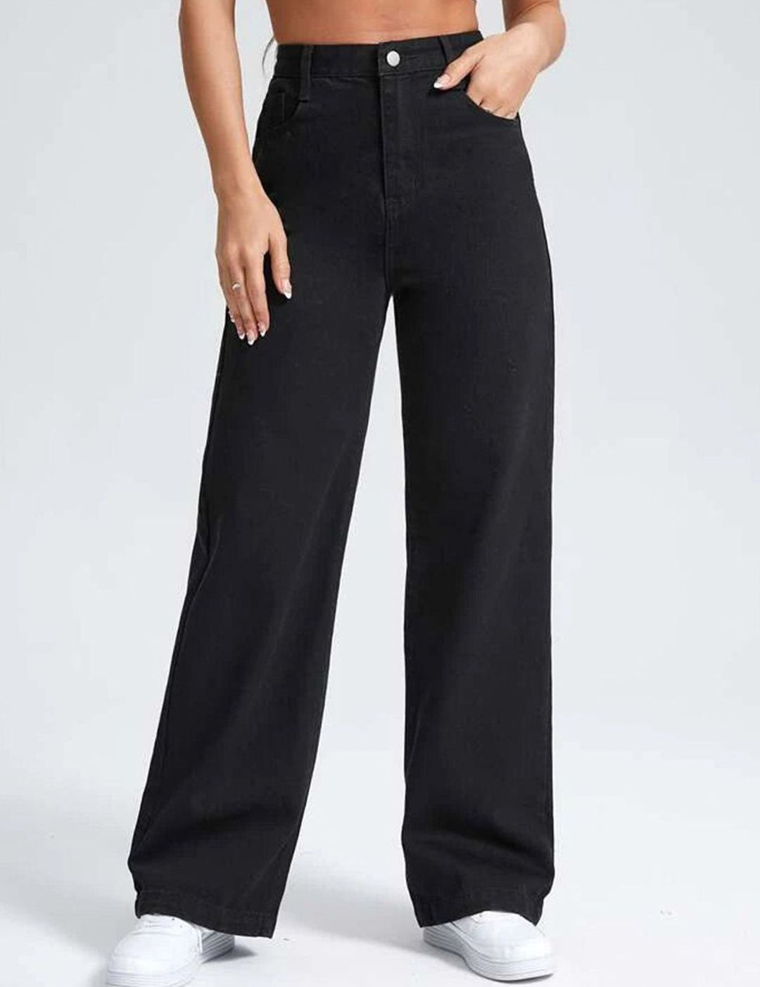 Kotty Women Jean Wide Leg High-Rise Stretchable Jeans