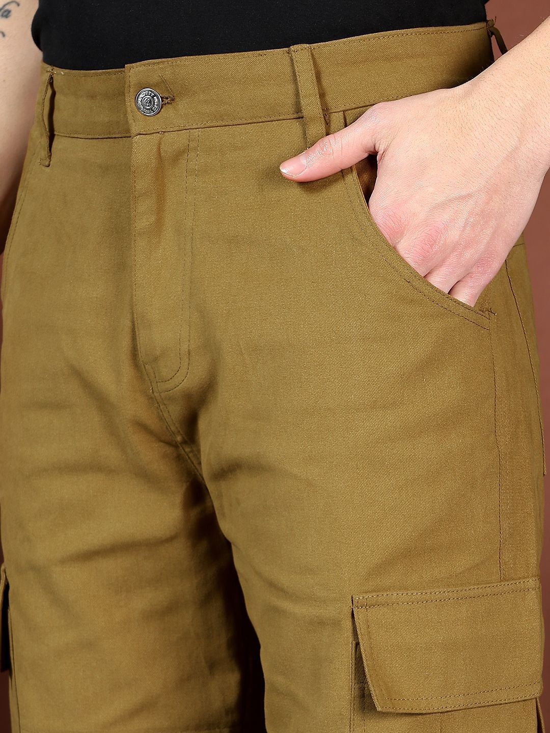 Kotty Men Relaxed Easy Wash Cargos Trousers