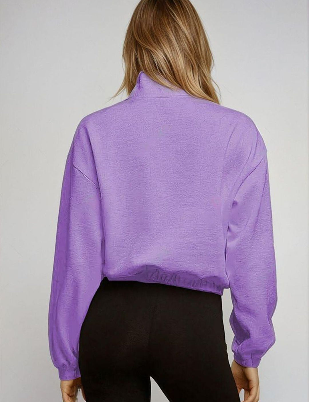 Kotty Women Turtle Neck Long Sleeves Sweatshirt