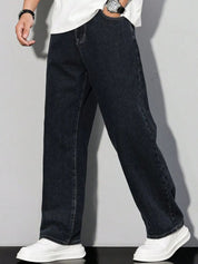 Kotty Men Baggy Mid-Rise Stretchable Cotton Jeans