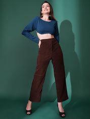 Kotty Women Solid Boat Neck Top