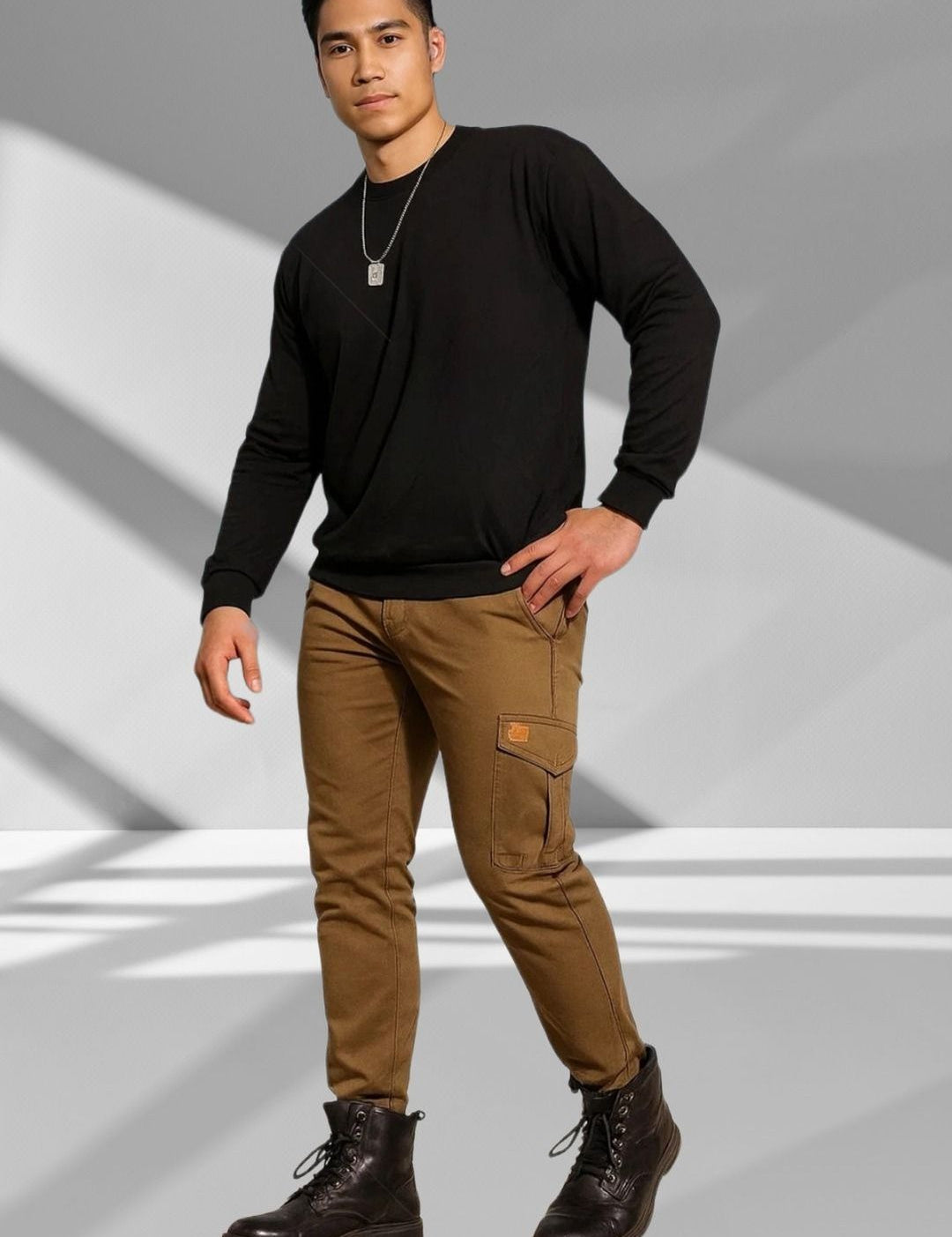 Kotty Round Neck Long Sleeves Cotton Pullover 