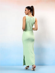 Kotty Women Round Neck Sleeveless Bodycon Dress