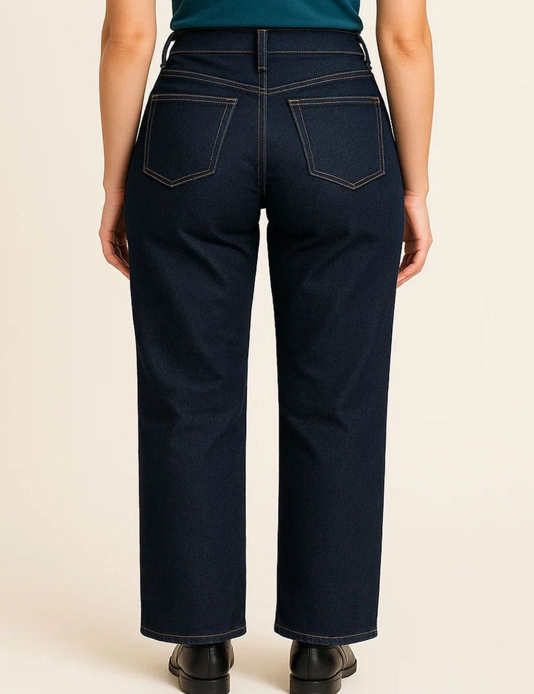 Kotty Women Straight Fit High-Rise No Fade Clean Look Stretchable Jeans