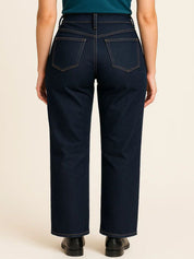 Kotty Women Straight Fit High-Rise No Fade Clean Look Stretchable Jeans