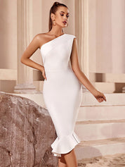 Kotty One Shoulder Bodycon Midi Dress