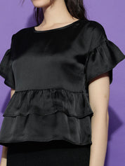 Kotty Women Solid Round Neck Top