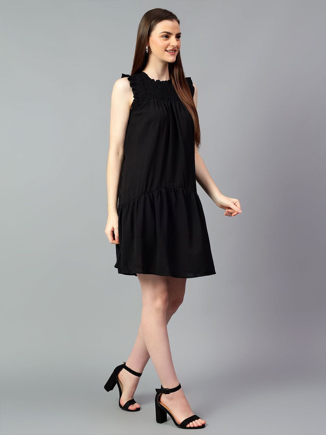 Kotty Solid Fit & Flare Sleeveless Dress