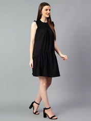 Kotty Solid Fit & Flare Sleeveless Dress