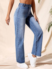Kotty Women Straight Fit High-Rise Stretchable Jeans