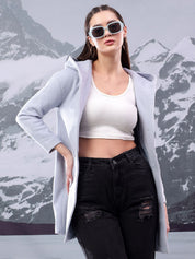 Kotty Women Single Breasted Hooded Overcoat