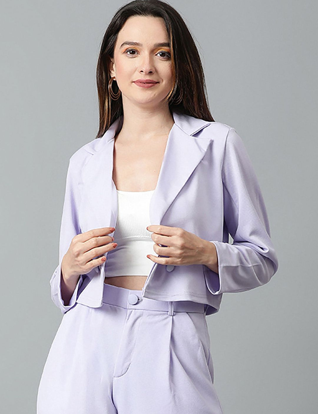 KOTTY Basics Double Breasted Crop Blazer