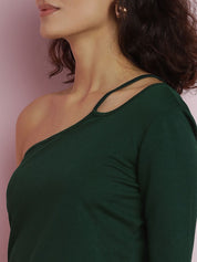 Kotty Women Solid One Shoulder Top