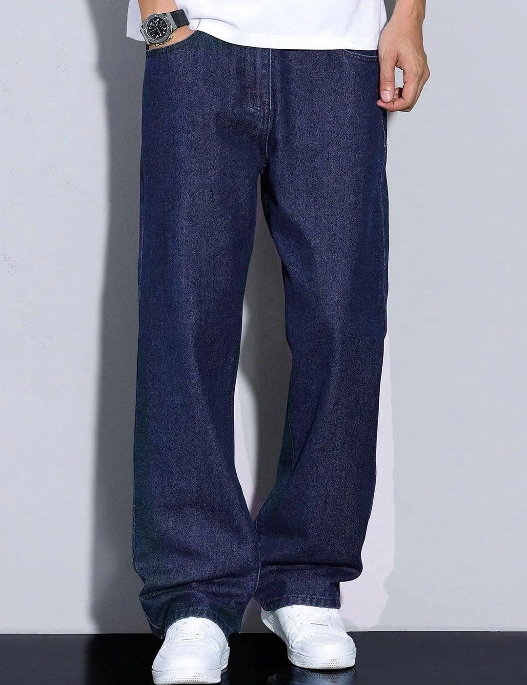 Kotty Men Relaxed Fit Mid-Rise Stretchable Jeans