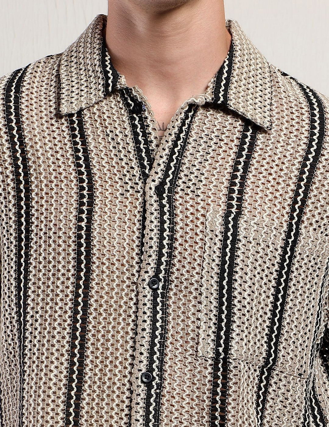 Kotty Men Striped Casual Shirt