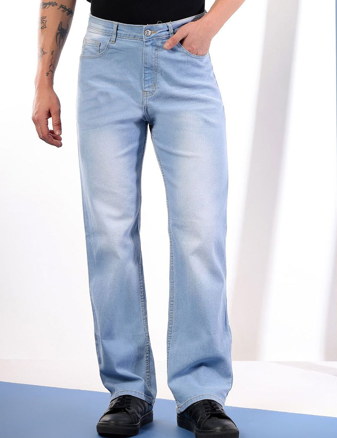 Kotty Men Comfort Regular Fit Mid-Rise Stretchable Jeans