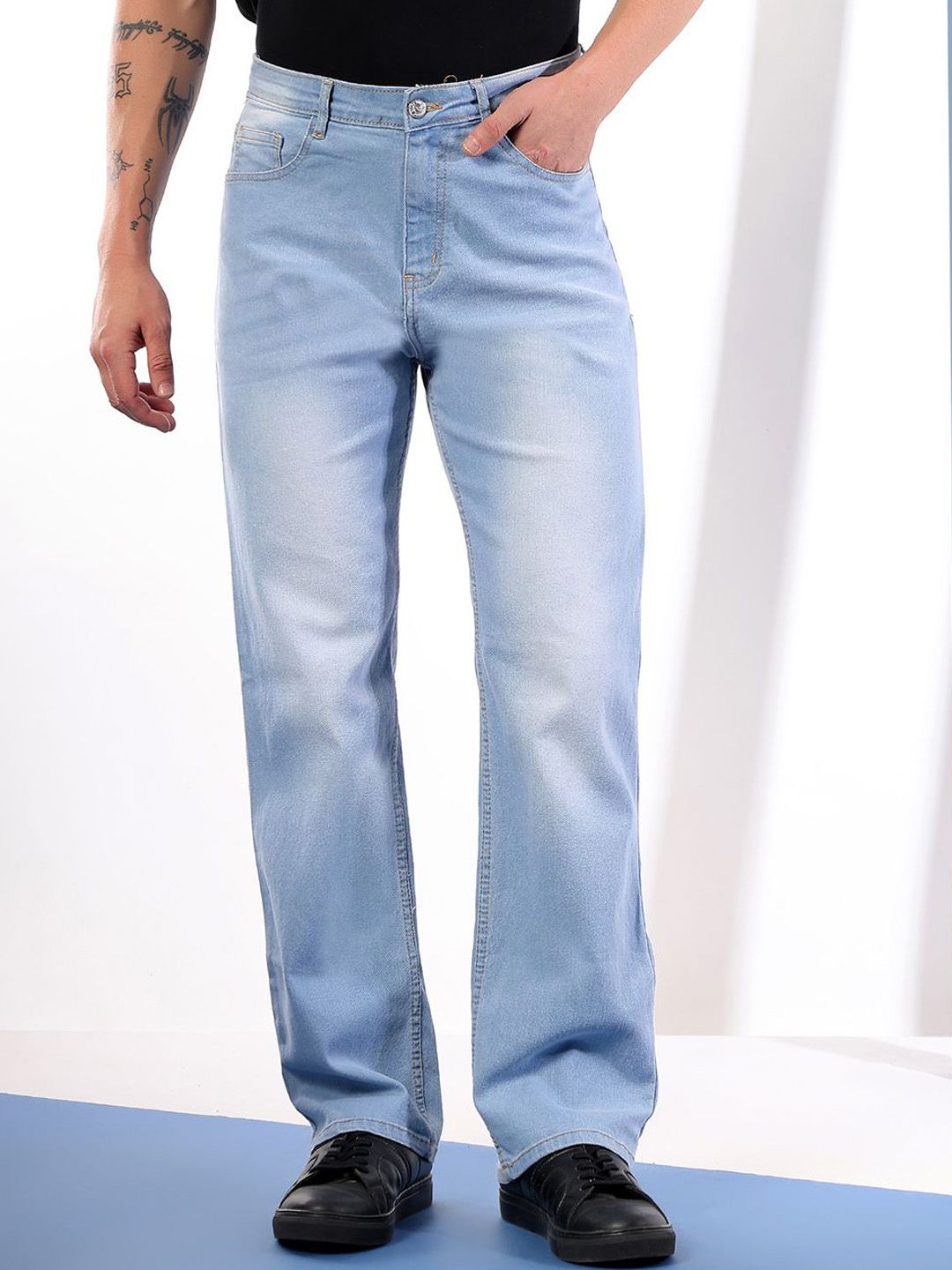 Kotty Men Comfort Regular Fit Mid-Rise Stretchable Jeans