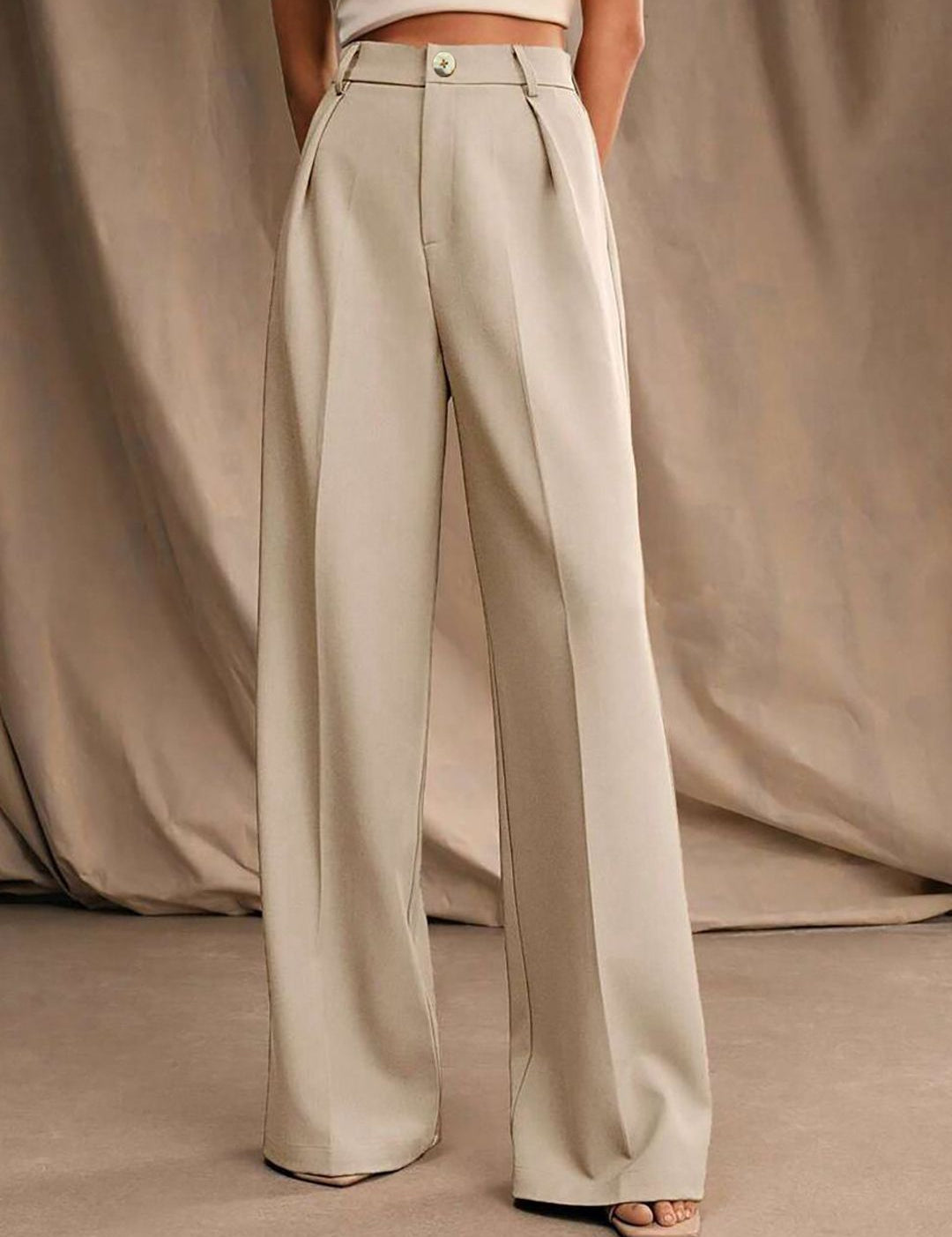 Kotty Women Relaxed Loose Fit High-Rise Formal Trousers