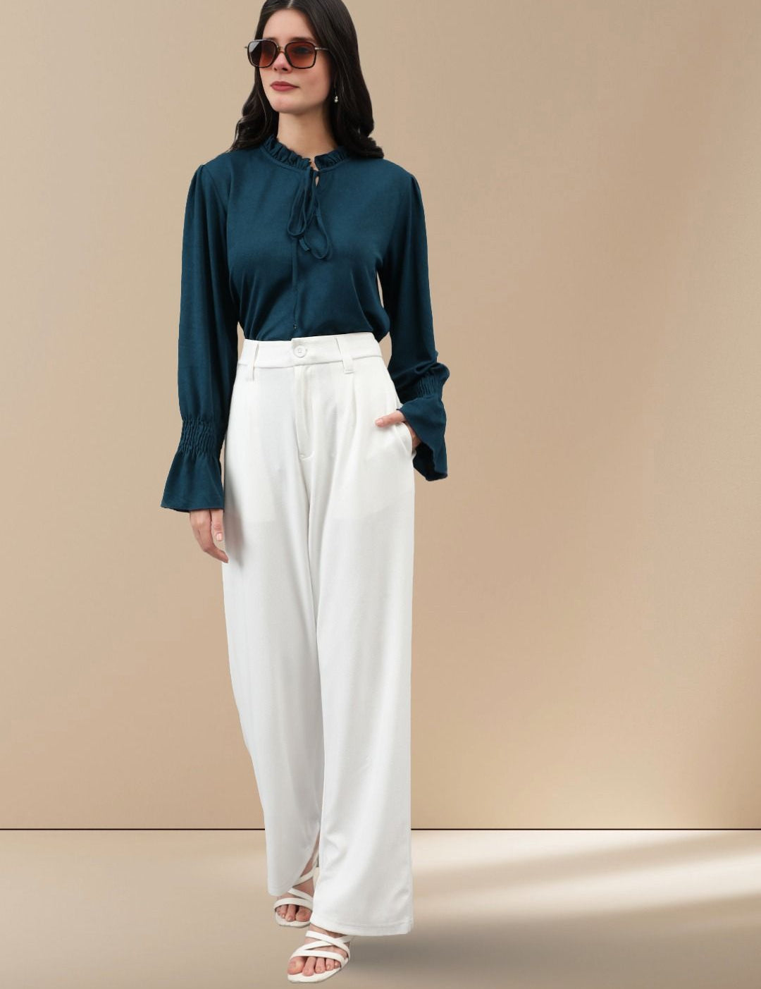 Kotty Women Straight Fit High-Rise Trousers