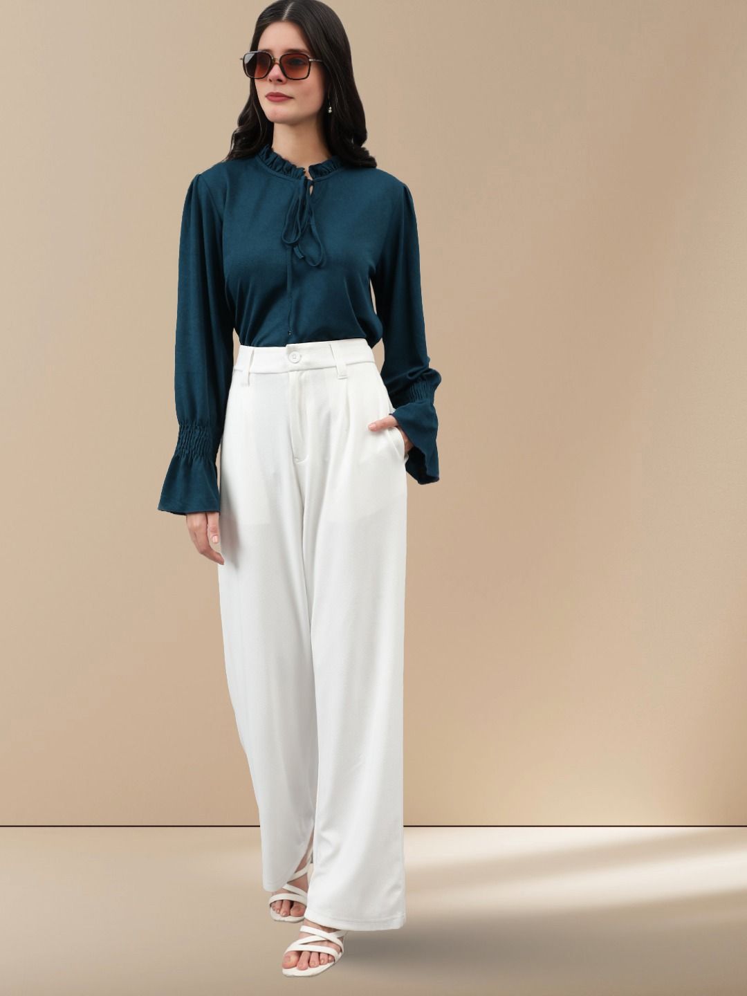 Kotty Women Straight Fit High-Rise Trousers