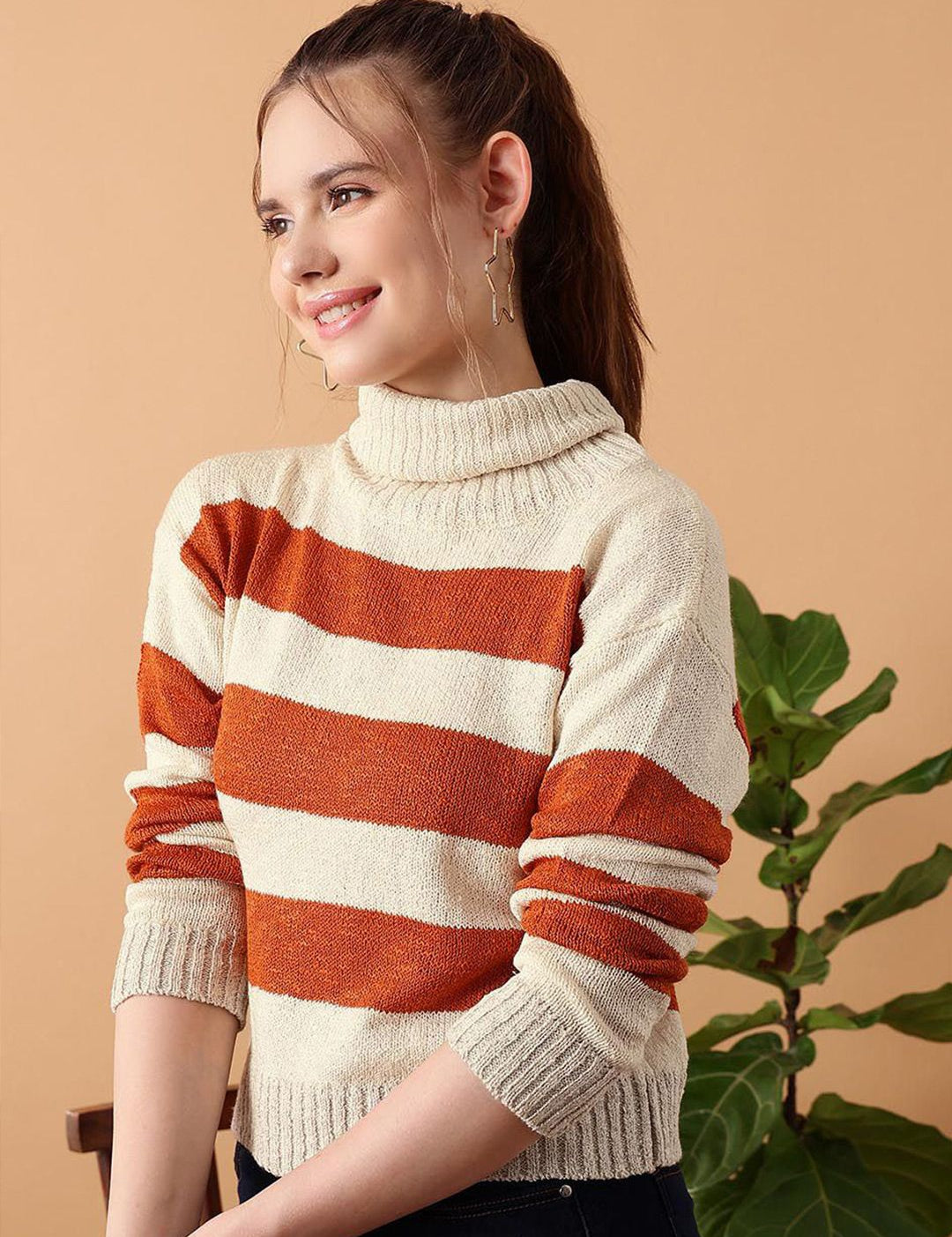 Kotty Women Cotton Striped Pullover