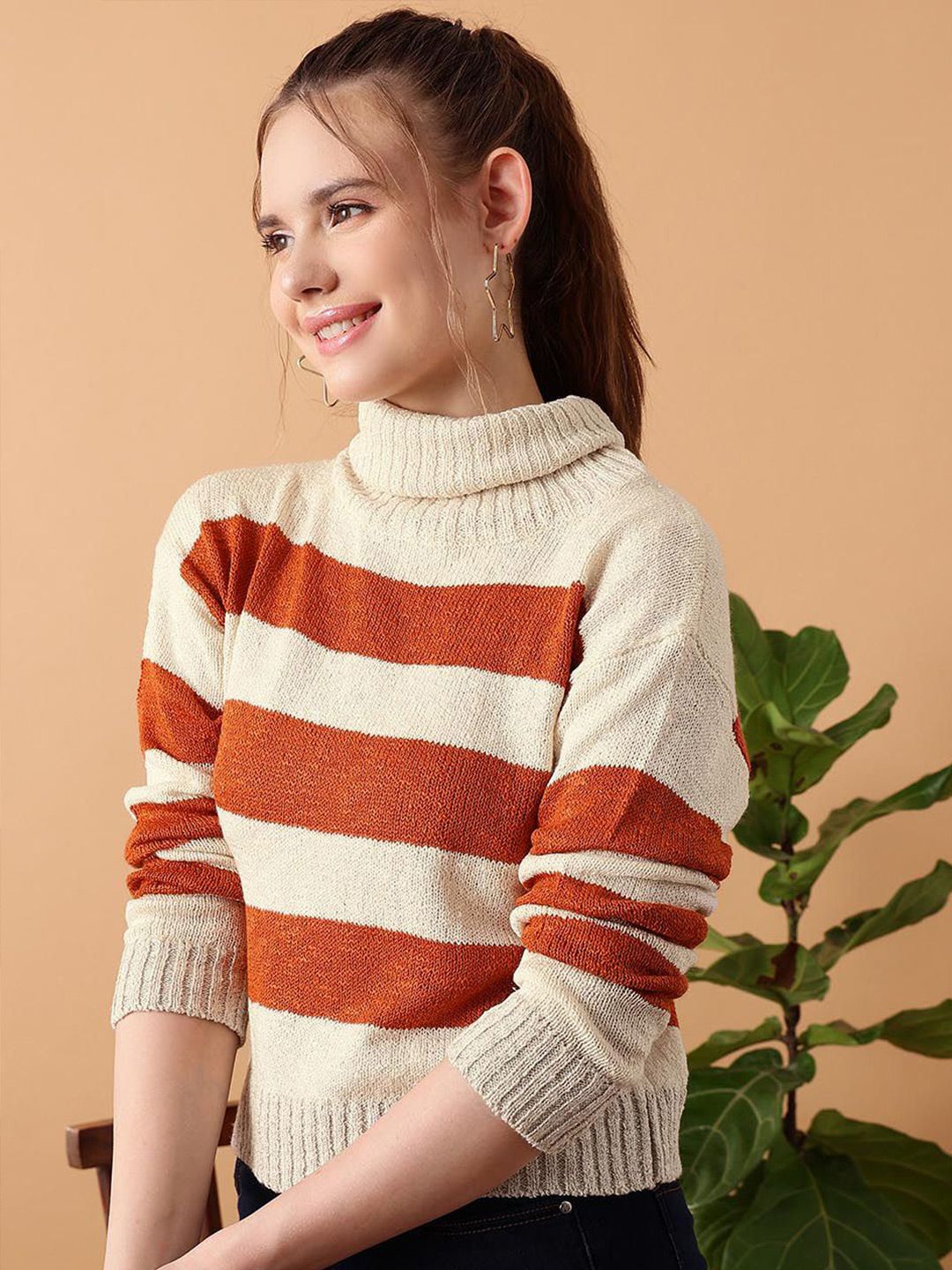 Kotty Women Cotton Striped Pullover