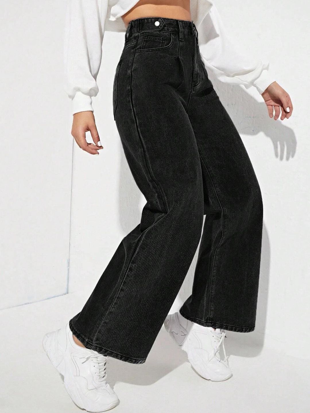 Kotty Women Cotton Flared High-Rise Stretchable Jeans