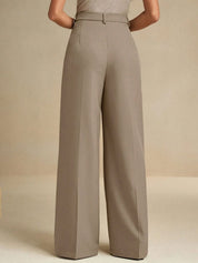 Kotty Women Relaxed Fit High-Rise Korean Pants Trousers