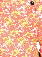 Kotty Women Floral Printed Regular Fit Low-Rise Hot Pants Shorts