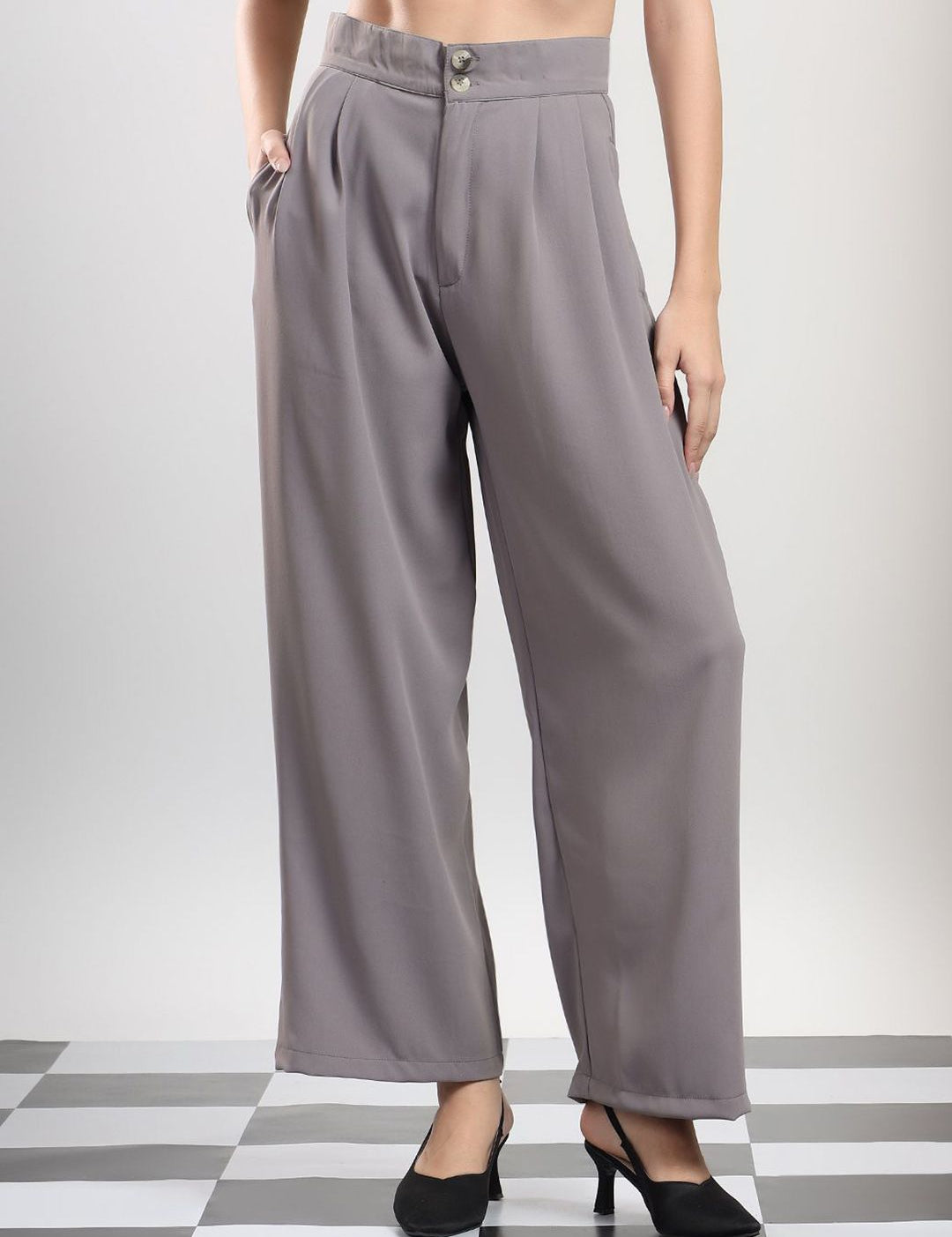 Kotty Women Original High-Rise Easy Wash Pleated Trousers