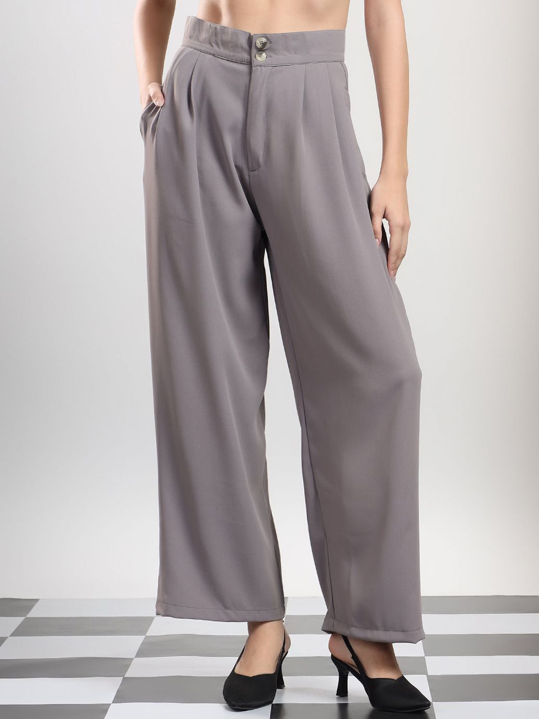 Kotty Women Original High-Rise Easy Wash Pleated Trousers