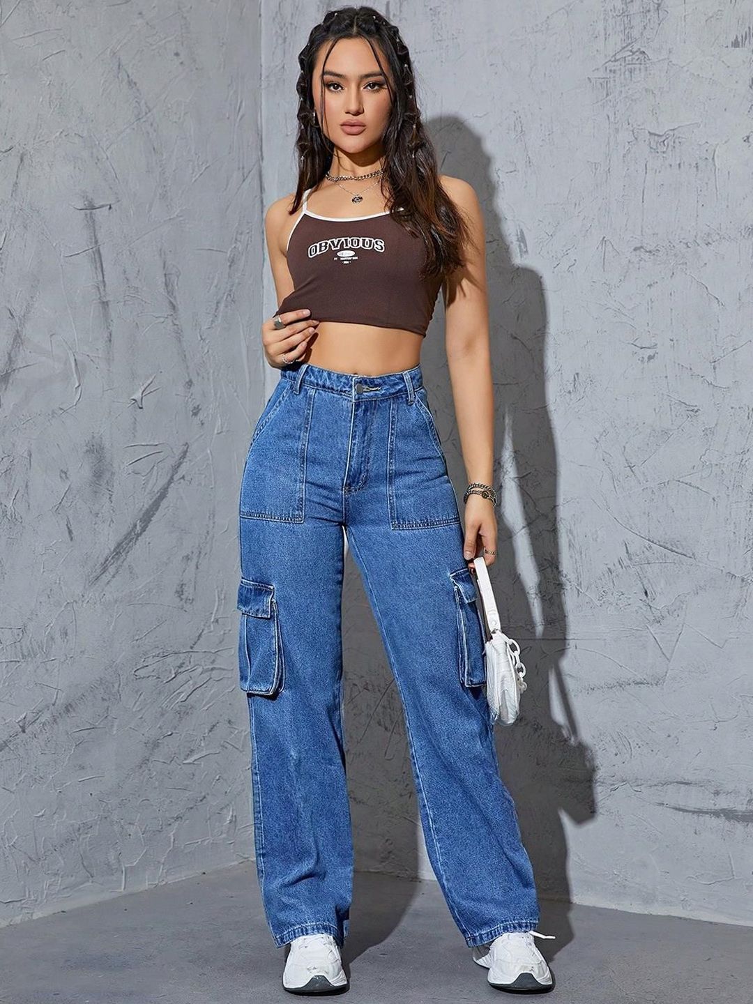 Kotty Women Straight Fit High-Rise Stretchable Jeans