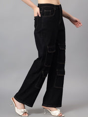 Kotty Women Straight Fit High-Rise Stretchable Jeans
