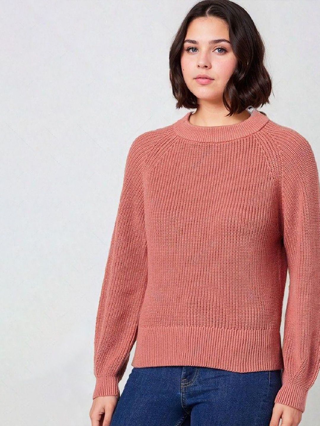 Kotty Women Long Sleeves Round Neck Pullover Sweater 
