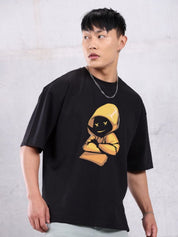 Kotty Men Graphic Printed Round Neck Cotton Oversized T-Shirt