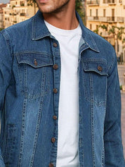 Kotty Men Solid Denim Jacket