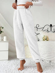 Kotty Women High-Rise Faux Fur Joggers Regular Trousers