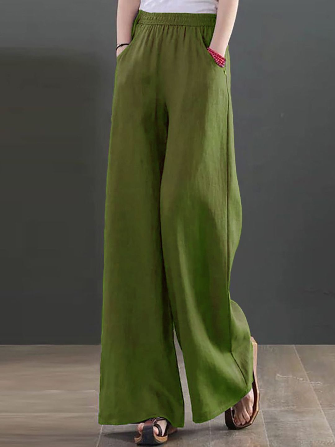 Kotty Women Wide Leg High-Rise Parallel Trousers