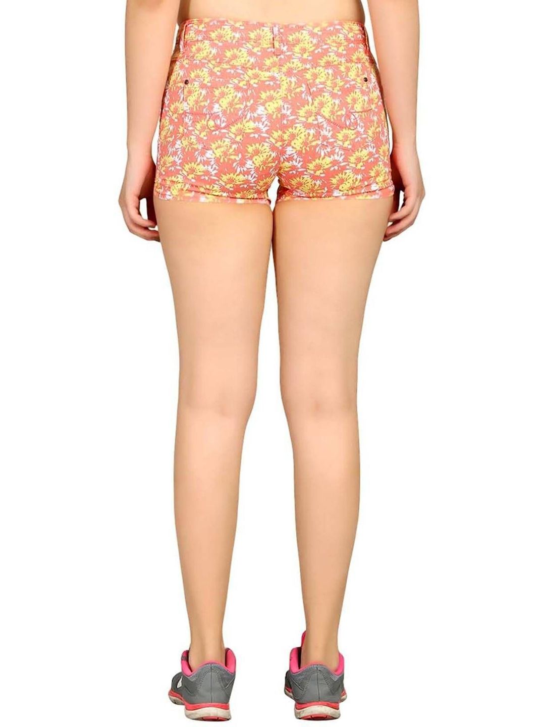 Kotty Women Floral Printed Regular Fit Low-Rise Hot Pants Shorts