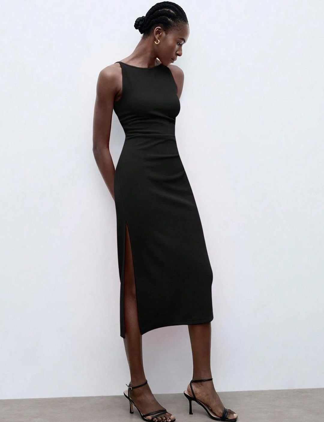 Kotty Boat Neck Bodycon Midi Dress