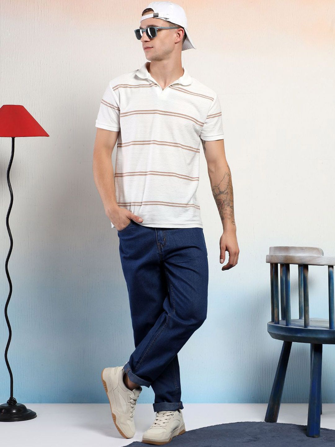 Kotty Men Straight Fit Low-Rise Stretchable Jeans