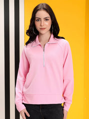 Kotty Women Cotton High Neck Sweatshirt