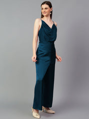 Kotty Cowl Neck Basic Solid Jumpsuit