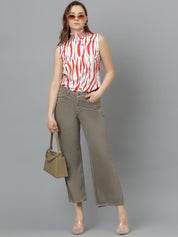 Kotty Print Crepe Top