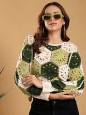 Kotty Women Embroidered Cotton Crop Top