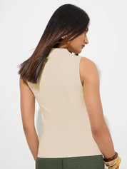 Kotty Women High Neck Sleeveless Top