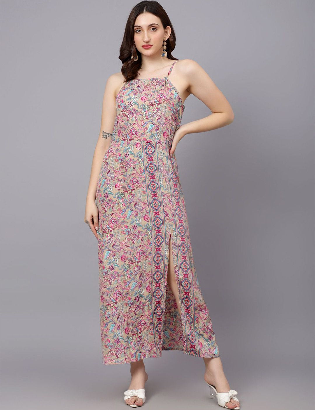 Kotty Women Graphic Printed A-Line Maxi Dress