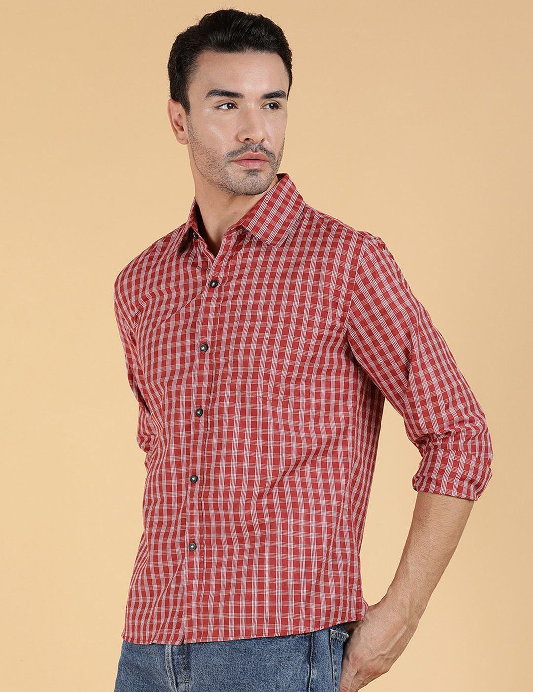 Kotty Men Relaxed Spread Collar Graphic Printed Casual Shirt