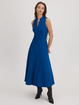 Kotty Women Mandarin Collar Maxi A-Line Dress