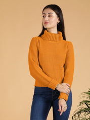 Kotty Women Turtle Neck Crop Pullover